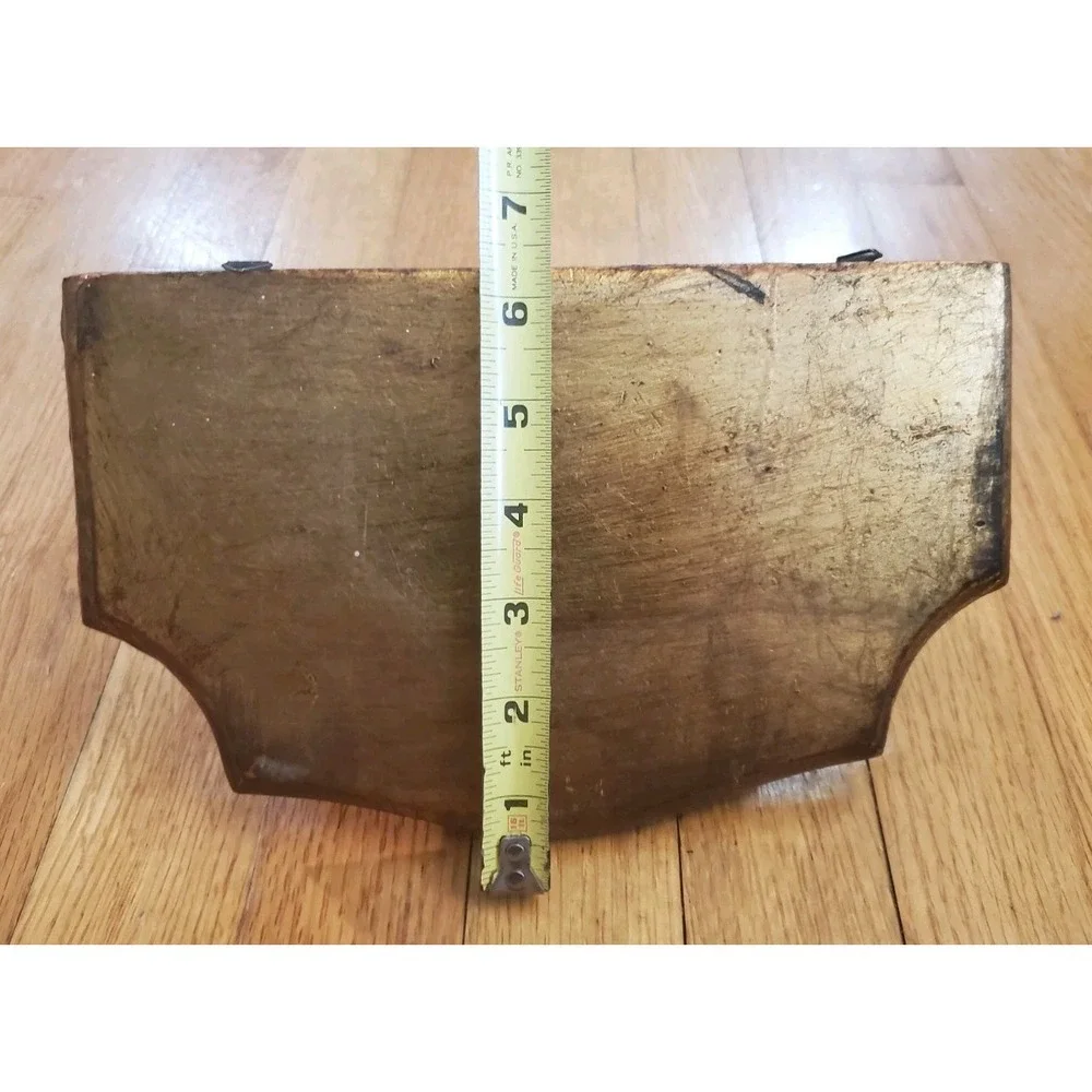 Vtg Pair Gilt Carved Wood Scallop Shell Wall Shelves Corbels Hollywood Regency